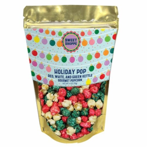The Hampton Popcorn Company Holiday Pop Gourmet Popcorn Perspective: front