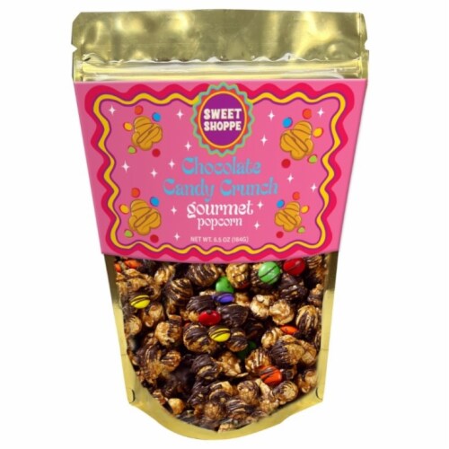 Sweet Shoppe Chocolate Candy Crunch Gourmet Popcorn Perspective: front