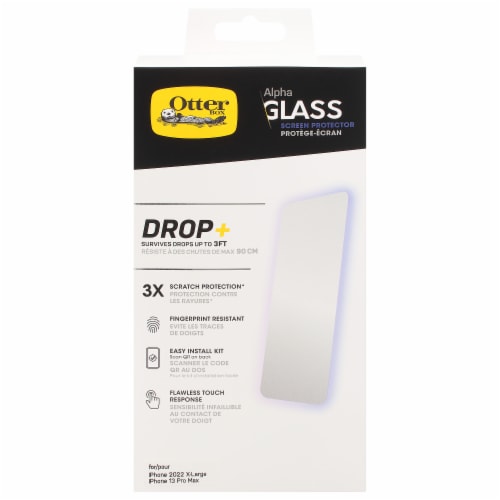 OtterBox Alpha Glass iPhone Antimicrobial Screen Protector Perspective: front