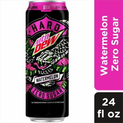 Mountain Dew® Hard Zero Sugar Watermelon Malt Beverage Perspective: front