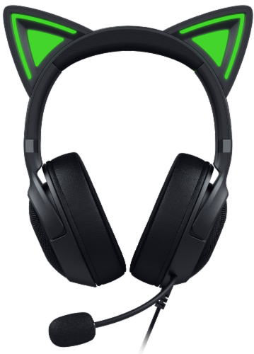 Razer Kraken Kitty V2 USB Headset with RGB Kitty Ears - Black Perspective: front