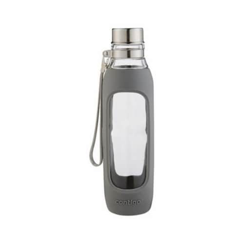 Contigo 20 oz Gray Water Bottle Perspective: front