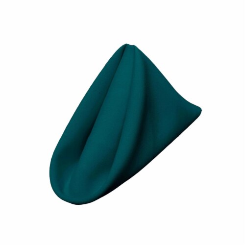 LA Linen 1818Pop-pk10-TealDrkP82 Polyester Poplin Napkin, Dark Teal - 18 x 18 in. -Pack of 10 Perspective: front