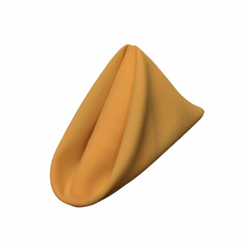 LA Linen 1818Pop-pk10-GoldP14 Polyester Poplin Napkin, Gold - 18 x 18 in. - Pack of 10 Perspective: front