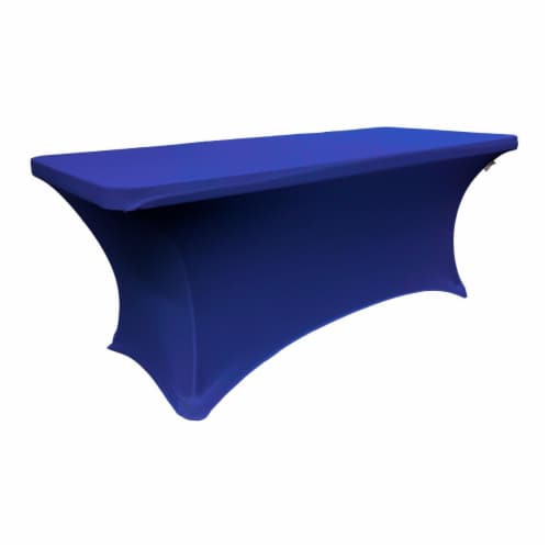 LA Linen TCSpandex72x30x30-RoyalBlueX50 Rectangular Spandex Tablecloth ...