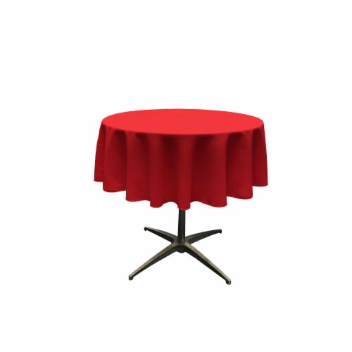 Polyester Poplin Red 51 in. Round Tablecloth
