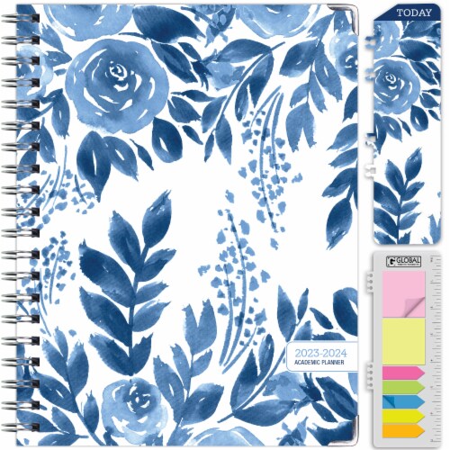 Global printed products hardcover academic year 23 24 planner blue