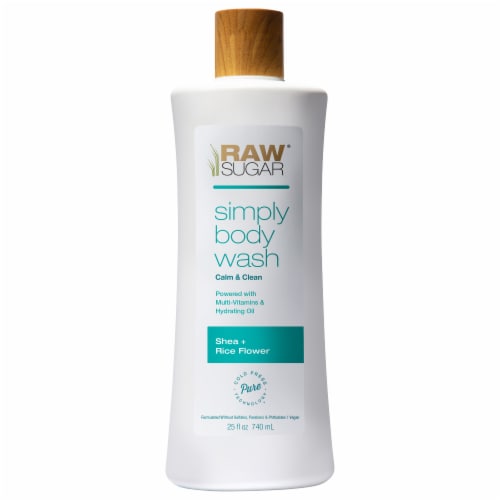 Raw® Sugar Simply Body Wash Shea Rice Flower Perspective: front