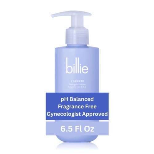 Billie V Smooth Shave Gel + Cleanser for Pubic Hair & Skin pH-Balanced Fragrance Free Perspective: front