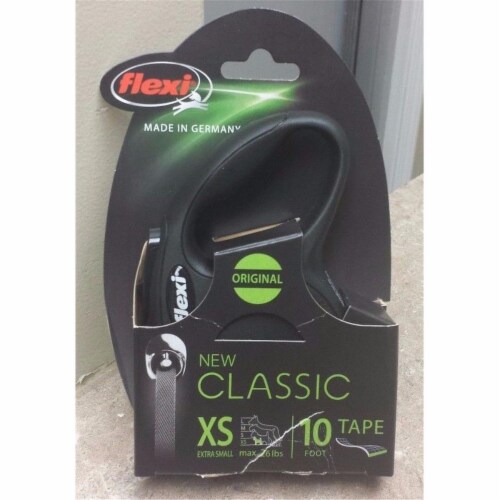 Flexi 840317107579 Extra Small Classic Tape Leash Black 26 oz x