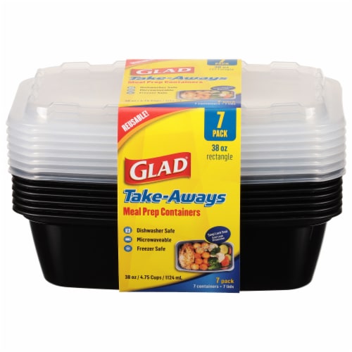 Glad® Take-Aways Meal Prep Containers, 7 pk / 38 oz - Harris Teeter