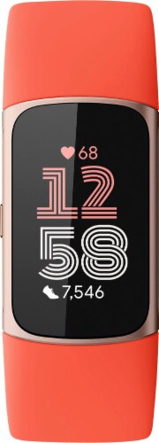Fitbit Charge 6 Activity Tracker - Coral Perspective: front