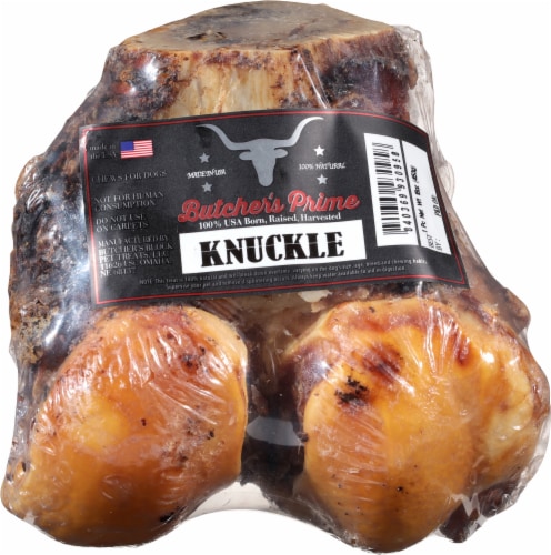 Butcher's Prime Large End Femur Knuckle Dog Bone Perspective: front