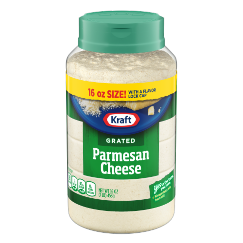 Kraft Grated Parmesan Cheese Shaker Bottle Perspective: front