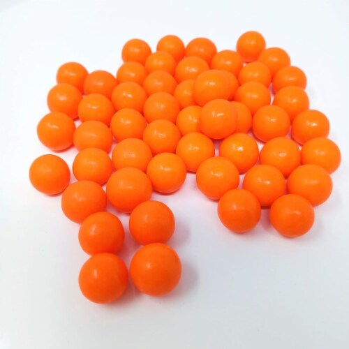 Mini Orange Jawbreakers unwrapped 1 pound bulk orange jawbreakers Perspective: front
