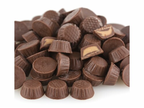 Beulah's Mini Milk Chocolate Peanut Butter Cups, 1 Pound Package, 280 Pieces of Candy Perspective: front