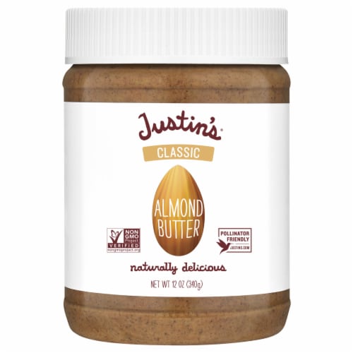 Justin's Classic Almond Butter Jar 12 oz Perspective: front