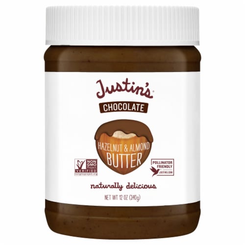 Justin's Chocolate Hazelnut & Almond Butter Jar 12 oz Perspective: front