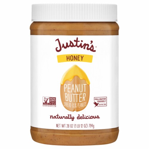 Justin's Honey Peanut Butter Jar Perspective: front