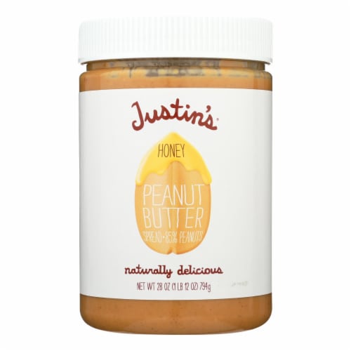 6-28 OZ JAR HONEY PEANUT BUTTER Perspective: front