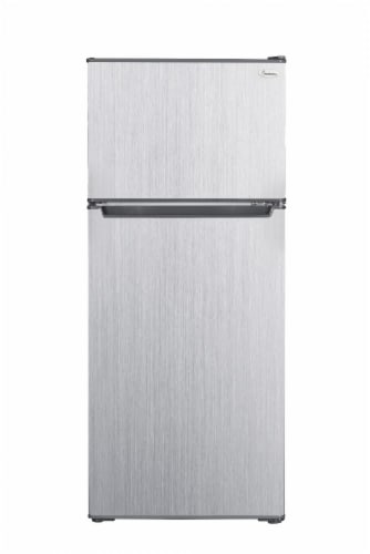 Impecca 4.5 Cu. Ft. Double-Door Refrigerators, Stainless Steel Perspective: front