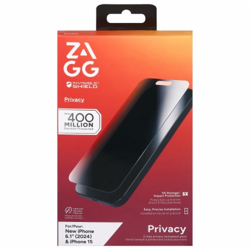 ZAGG™ InvisibleShield® Glass Elite Privacy Tempered Glass Screen Protector Perspective: front