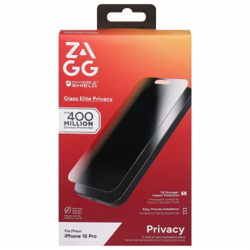 ZAGG™ InvisibleShield® Glass Elite Privacy Tempered Glass Screen Protector Perspective: front