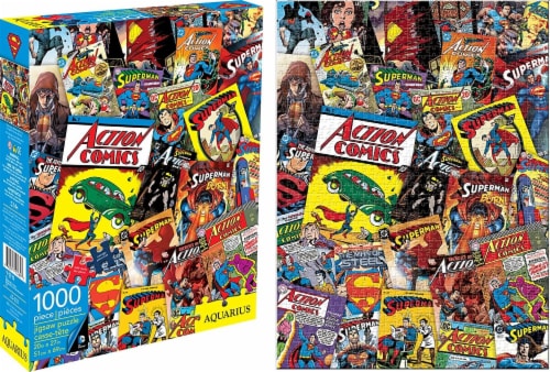 DC Comics Superman Comic Collage 1000 Piece Jigsaw Puzzle Perspective: front