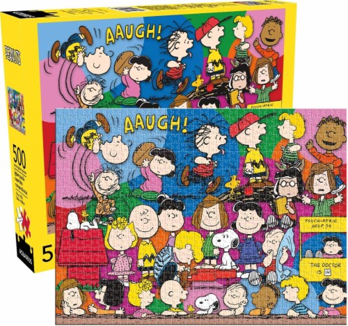 Peanuts Cast 500 Piece Jigsaw Puzzle Perspective: front