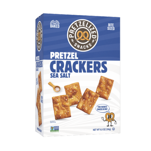 Pretzelized™ Pretzel Crackers - Sea Salt Perspective: front
