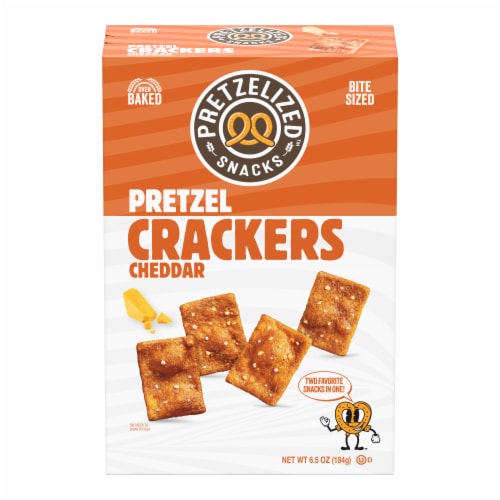 Pretzelized™ Cheddar Pretzel Crackers Perspective: front