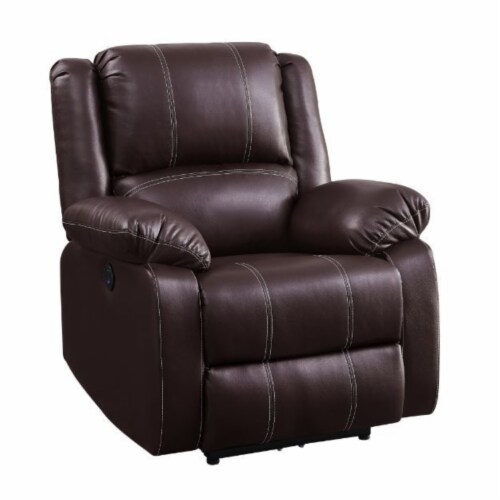Power Recliner, Brown PU, 1 Fred Meyer