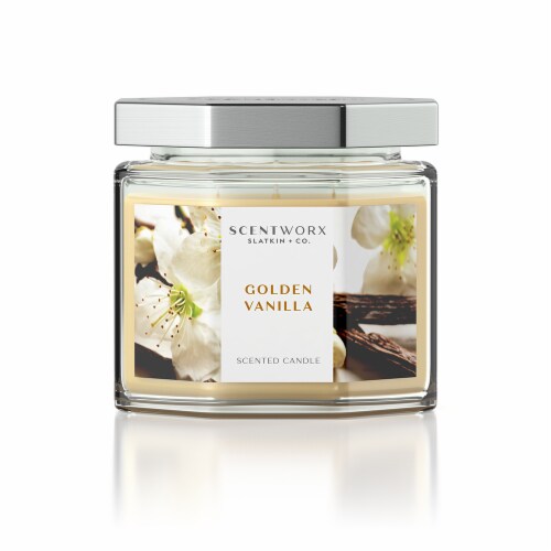 Scentworx Jar Candle Golden Vanilla Perspective: front
