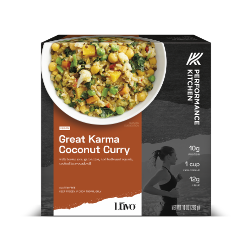 Luvo Performance Kitchen Great Karma Coconut Curry Frozen Meal Perspective: front