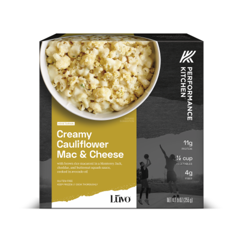 Luvo Performance Kitchen Roasted Cauliflower Mac & Cheese Frozen Meal Perspective: front