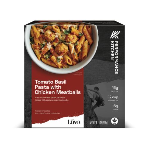 Luvo Performance Kitchen Tomato Basil Pasta with Chicken Meatballs Perspective: front