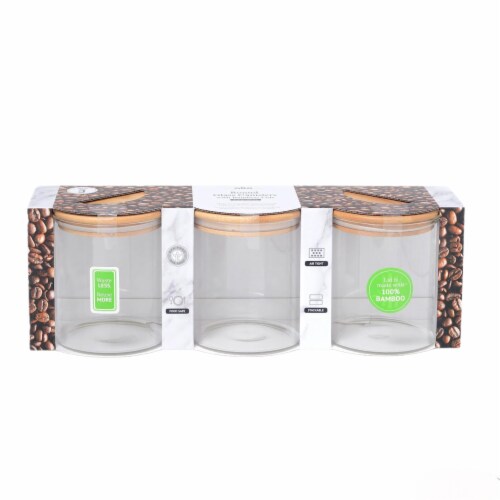 Alta Glass Canisters with Bamboo Lid Perspective: front