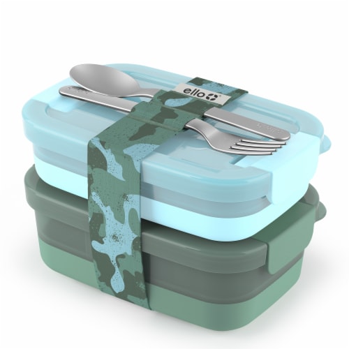 Ello® Plastic Lunch Stack Perspective: front
