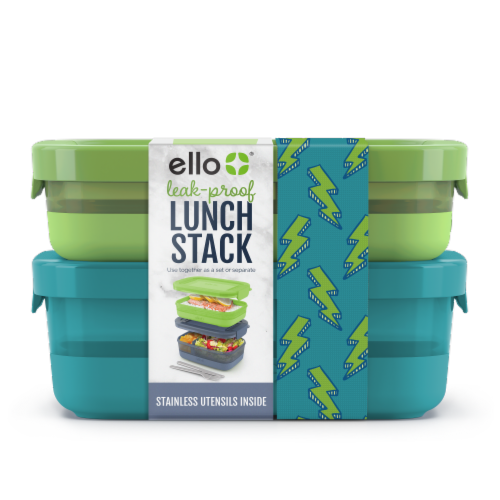 Ello® Plastic Lunch Stack Perspective: front