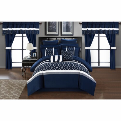 Chic Home Topaz 24 Piece Comforter Bed In A Bag Pleated Ruffled Designer Embellished Bedding King Fry s Food Stores