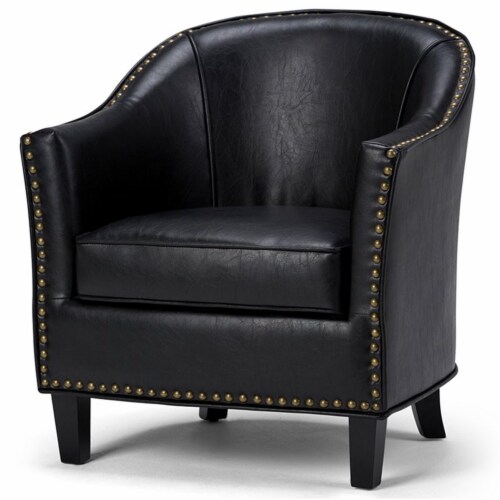 Antique leather online tub chair