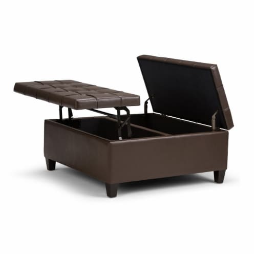 Chocolate brown shop storage ottoman