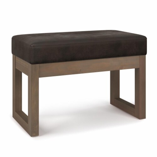 Distressed brown ottoman store