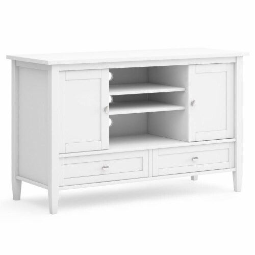 Simpli Home Warm Shaker Tv Media Stand For Tvs Up To 52 Inches With Storage And Adjustable Sh Set of 1 Foods Co