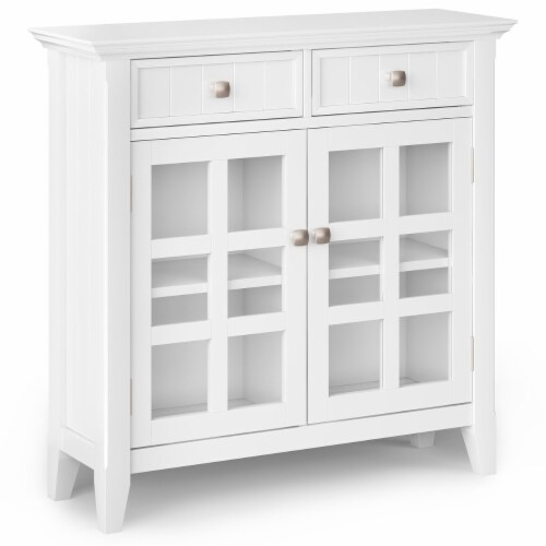 Simpli Home Acadian Wood 36 Transitional Entryway Hallway Cabinet