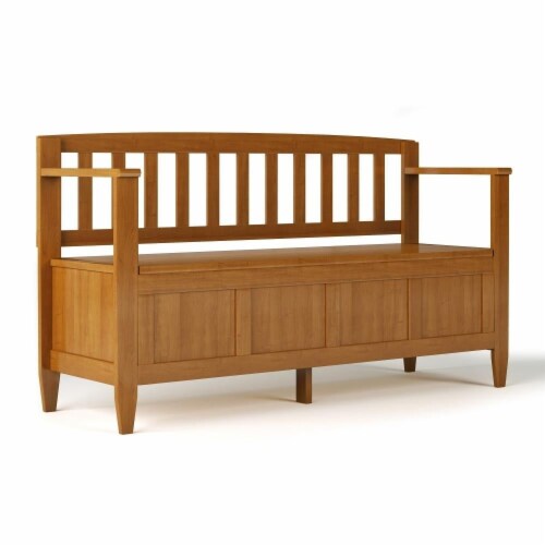 Simpli Home Brooklyn Entryway Storage Bench Solid Wood Lift Top 48 Inch Contemporary Design L Set of 1 Fred Meyer