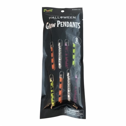 Halloween Glow Pendants 8 Pack Perspective: front