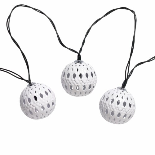 Smart Solar Carnivale Outdoor String Lights - White Perspective: front