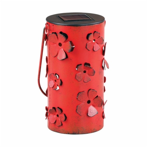 Smart Living 8886111 Solar Metal Solar Lantern - Assorted Color & Pack of 8 Perspective: front