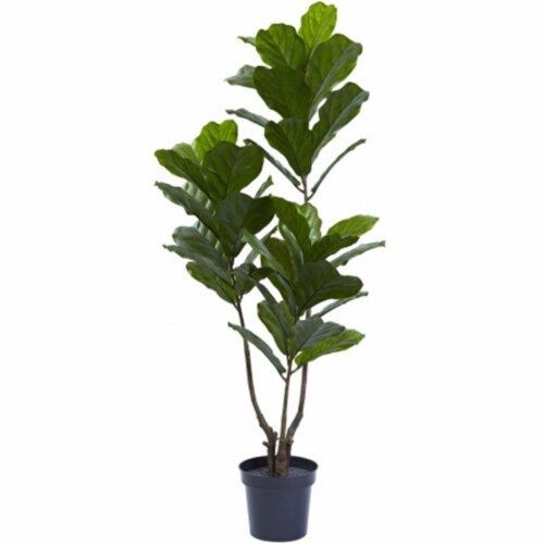 Nearly Natural 5449 65 in. Fiddle Leaf Tree UV Resistant - Indoor & Outdoor Perspective: front